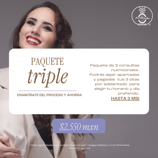 Paquete de 3 Citas Nutricionales